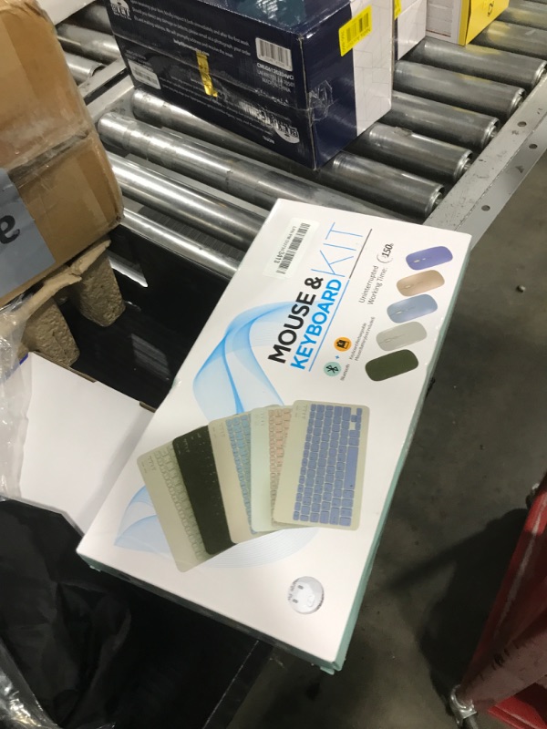 Photo 1 of Bluetooth Wireless Keyboard and Mouse Combo,Ultra-Slim Ergonomic Small Rechargeable Bluetooth Keyboard Mouse Set for Apple iPad iPhone Samsung Tablet Phone Android PC Computer Mac Smartphone(Pink)