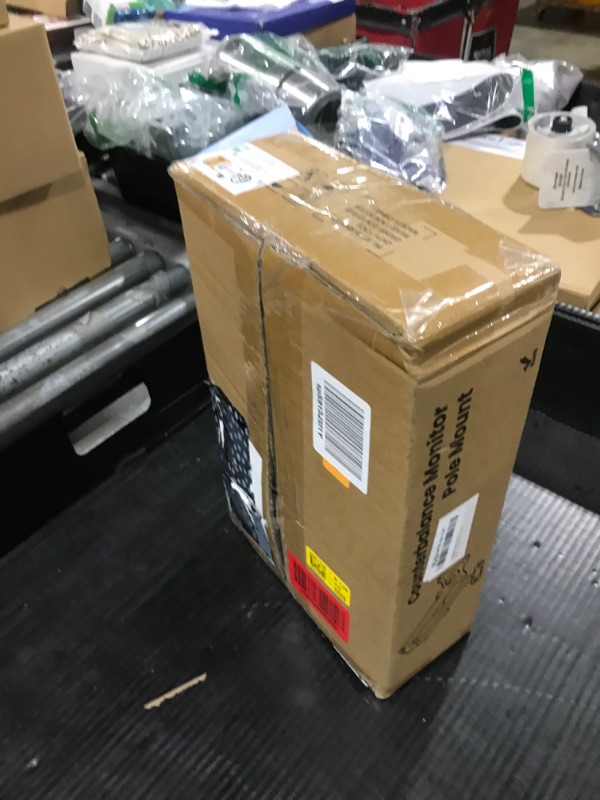 Photo 1 of WORLDLIFT Height Adjustable Pole Mount Monitor Arm for 17"-27" Screens with Mechanical Spring, VESA 75x75 and 100x100 - Holds up to 15.4 lbs