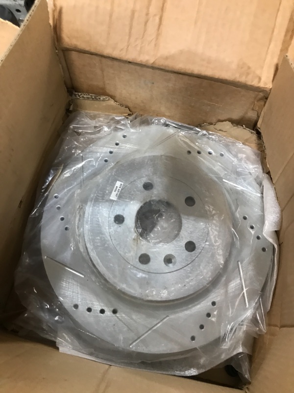 Photo 1 of Power Stop K6375-36 Front and Rear Z36 Truck & Tow Brake Kit, Carbon Fiber Ceramic Brake Pads and Drilled and Slotted Brake Rotors For Ford Explorer Flex Taurus MKS