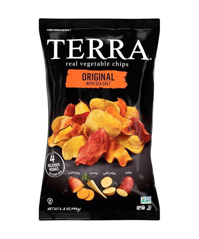 Photo 1 of (BEST BY 4/30/2025) Terra Vegetable Chips, Original with Sea Salt Vegetable Chips, 6.8 Oz (Pack of 12)