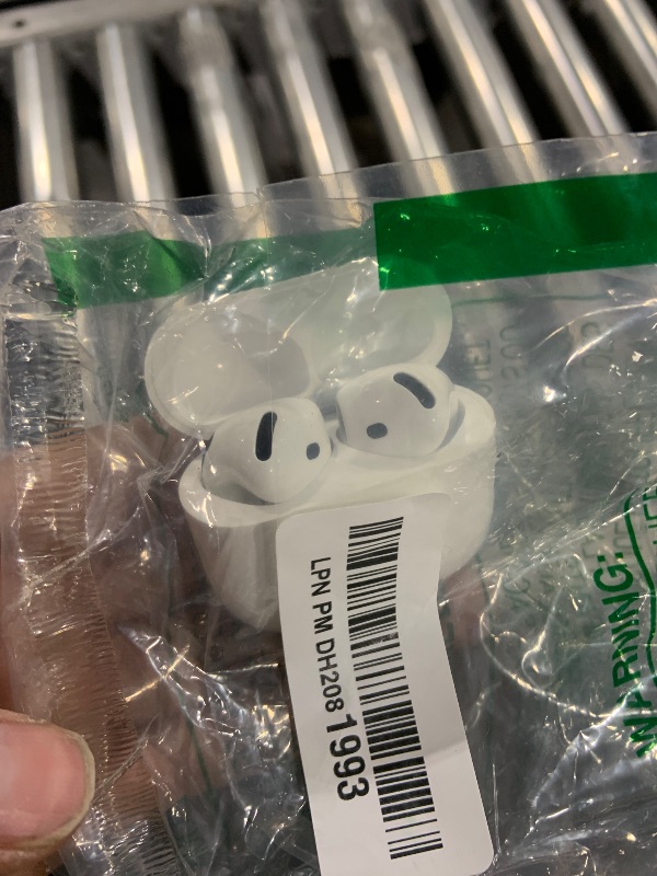 Photo 1 of Apple AirPods 4 Wireless Earbuds, Bluetooth Headphones, with Active Noise Cancellation, Adaptive Audio, Transparency Mode, Personalized Spatial Audio, USB-C Charging Case, Wireless Charging, H2 Chip