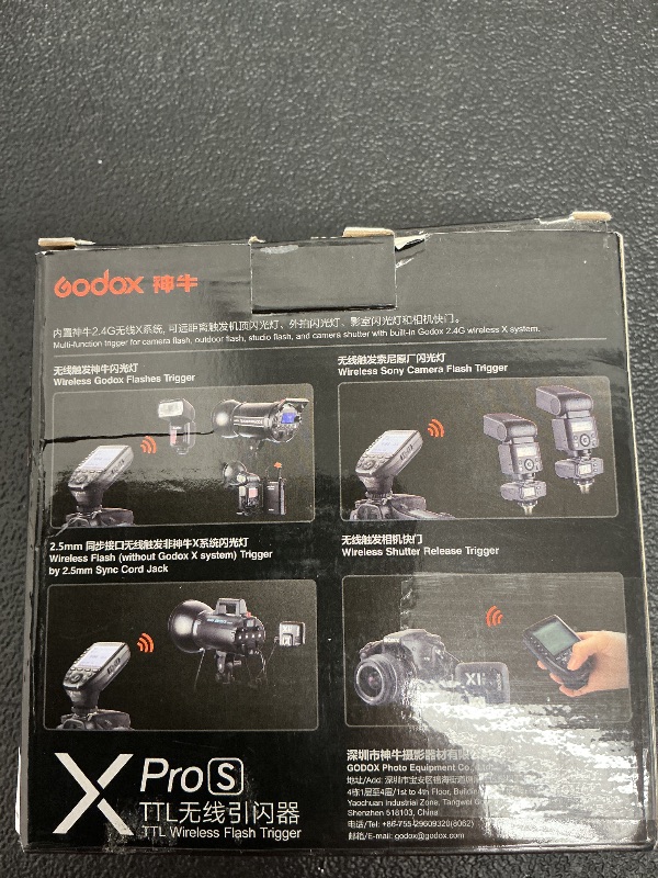 Photo 1 of Godox XPro-S Compatible for Sony TTL Wireless Flash Transmitter Trigger 1/8000s HSS TTL-Convert-Manual Function Large LCD Screen Slanted Design 11 Customizable Functions 5 Dedicated Group Buttons