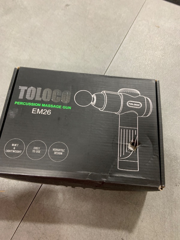 Photo 1 of TOLOCO Massage Gun, Deep Tissue Back Massager for Athletes with 10 Massage Heads, Electric Muscle Percussion Massager for Any Pain Relief, FSA and HSA Eligible, Mothers Day Gifts for Mom, Carbon