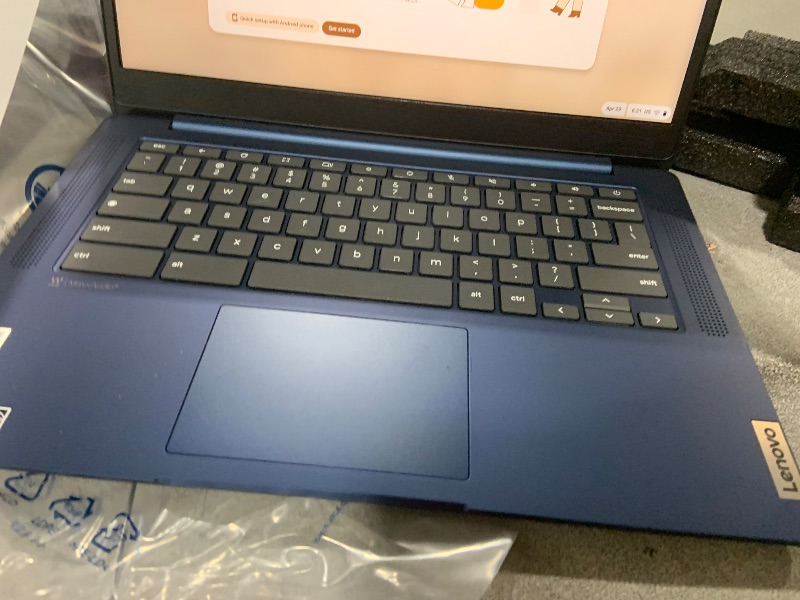 Photo 1 of Lenovo Flagship Chromebook, 14'' FHD Touchscreen Slim Thin Light Laptop Computer, 8-Core MediaTek Kompanio 520 Processor, 4GB RAM, 64GB eMMC, WiFi 6,Chrome OS, Abyss Blue