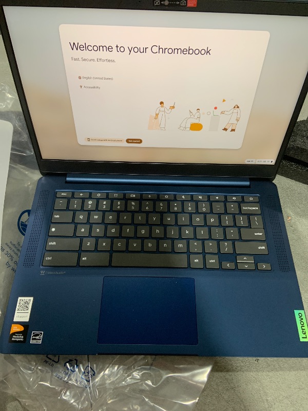 Photo 1 of Lenovo Flagship Chromebook, 14'' FHD Touchscreen Slim Thin Light Laptop Computer, 8-Core MediaTek Kompanio 520 Processor, 4GB RAM, 64GB eMMC, WiFi 6,Chrome OS, Abyss Blue