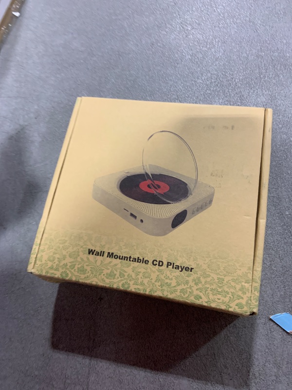 Photo 1 of MICOCIOUS Bluetooth Portable Home CD Music Player with Remote Control, Timer, Built-in Speakers and LED Display - FM Radio Boombox (White)