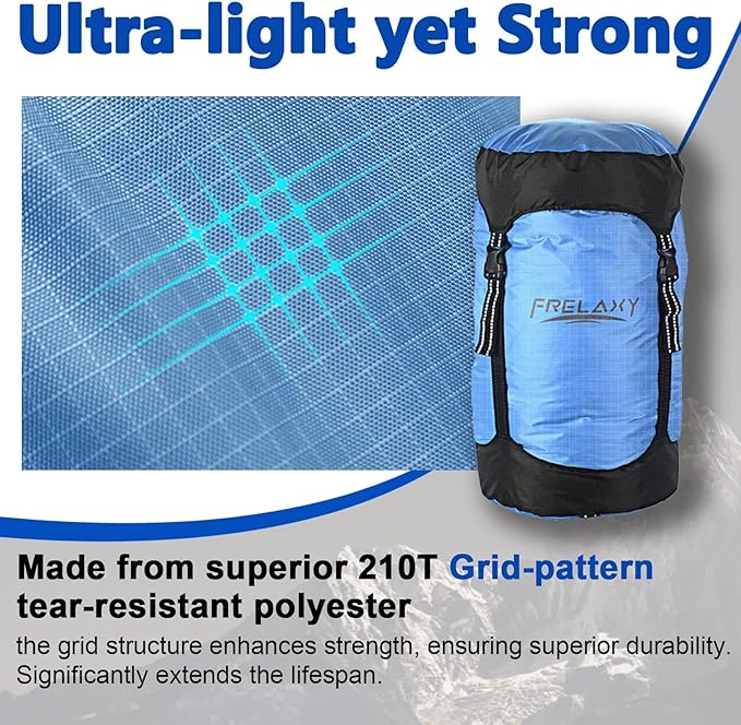 Photo 1 of Frelaxy Compression Sack, 40% More Storage! 11L/18L/30L/45L Compression Stuff Sack, Water-Resistant & Ultralight Sleeping Bag Stuff Sack - Space Saving Gear for Camping, Traveling, Backpacking