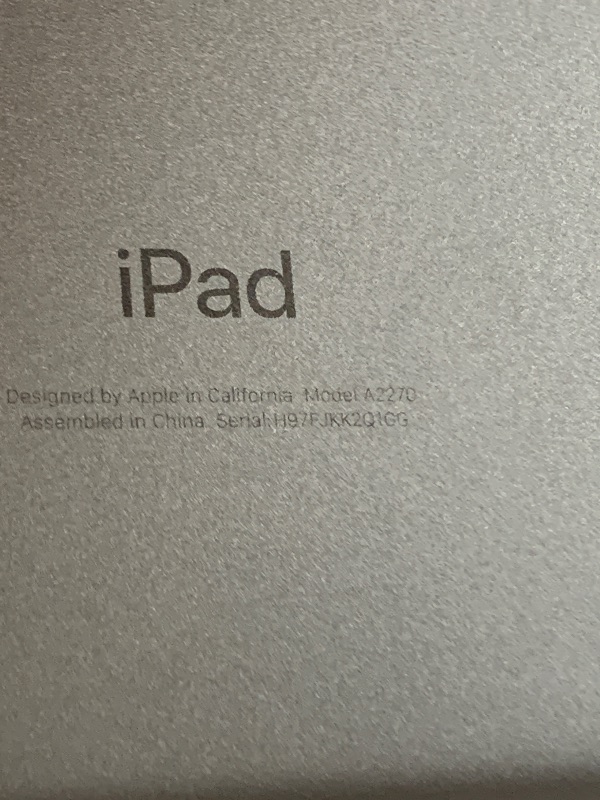 Photo 1 of 2020 Apple iPad (10.2-inch, Wi-Fi, 128GB) - Space Gray (8th Generation)