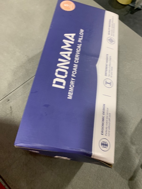 Photo 1 of DONAMA Cervical Pillow for Neck and Shoulder,Contour Memory Foam Pillow,Ergonomic Neck Support Pillow for Side Back Stomach Sleepers with Pillowcase-King Size