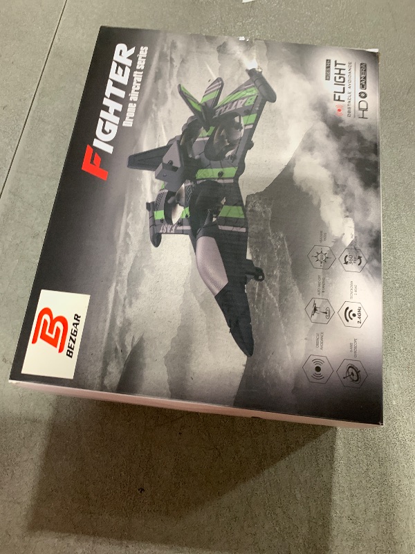 Photo 1 of BEZGAR Drones for Kids | 2.4GHZ RC Plane, 6-axis Gyro Remote Control Airplane, RC Helicopter, 360° Flip Fighter Jet Toy, Toys for ages 8-13 with Colorful LED Navigation Lights Red