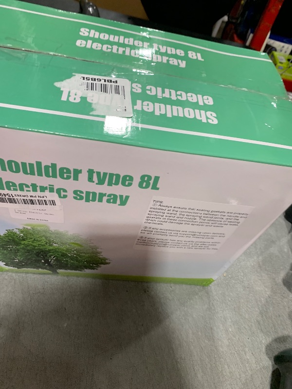 Photo 1 of Battery Powered Sprayer 2 Gallon,Upgrade Powerful Electric Sprayer with 5 Mist Nozzles,Rechargeable Handle,32in Retractable Wand,Garden Sprayer with Adjustable Shoulder Strap for Lawn,Garden,Cleaning