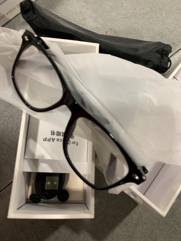 Photo 1 of Haulvean Smart Glasses with 130+ Translation, AI Glasses with Music and Call Control Volumn Up and Down, 170mAh Multifunctional Bluetooth Smart Glasses for Men Women