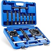 Photo 1 of Bearing Puller Set, 5 Ton Capacity Bearing Separator, Pinion Wheel Bearing Removal Kit with 2" and 3" Jaws, Wheel Hub Axle Puller Set, Heavy Duty Bearing Splitter Tool Kit with Blue Case
