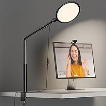 Photo 1 of Weilisi 10.2" Desk Ring Light with Stand for Zoom Meetings, Ring Light for Desk with Clamp, 360° Rotate & Flexible Height Video Conference Light, Adjust Arm Desk Lamp Zoom Light for Home Office