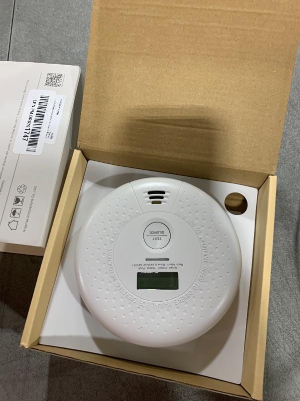 Photo 1 of X-Sense  Detector Carbon Monoxide Detector Combo, 10-Year Battery Smoke Detector with Display, Standalone Model SC01, Single Pack