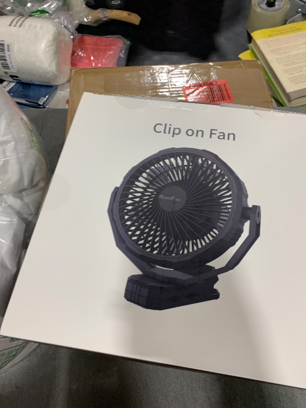 Photo 1 of HandFan 8 Inch Large Clip Fan, 10000mAh Portable Rechargeable Wireless Fans with Sleep Timer, Battery Operated Clamp Fan, for Golf Cart Travel Tent Gym Bed Treadmill Camping Outdoors(Black)