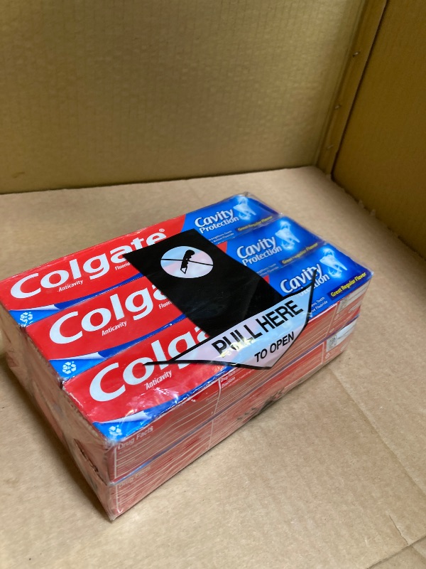 Photo 1 of Colgate Cavity Protection Toothpaste with Fluoride, Great Regular Flavor, 6 Ounce (Pack of 6)