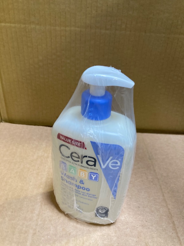 Photo 1 of CeraVe Baby Wash & Shampoo, 2-in-1 Tear-Free for Skin Hair Fragrance, Paraben, Dye, Phthalates Sulfate Free Bath, Soap with Vitamin E 16 Ounce