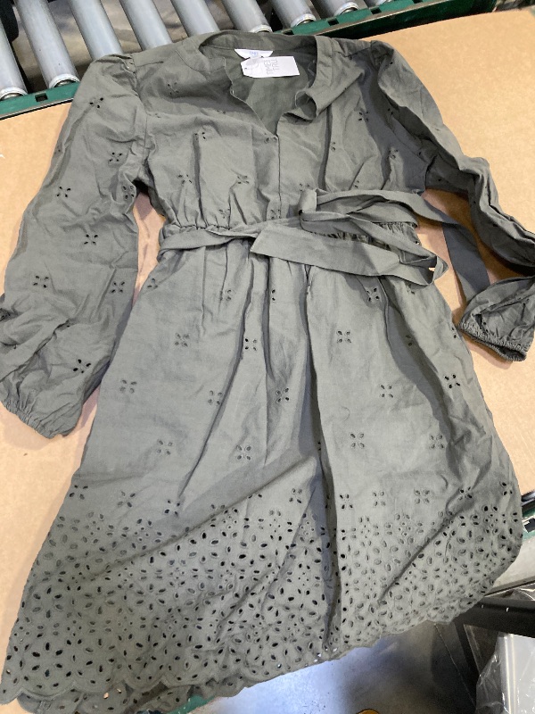 Photo 1 of Size S--Women Long Sleeve Spring Dress --Olive 