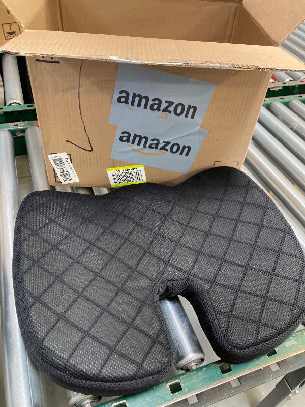 Photo 1 of TushGuard Office/ Car Seat Cushion, Non-Slip Sciatica & Back Coccyx Tailbone Pain Relief Chair Pad, Memory Foam Butt Pillow for Computer Desk, Wheelchair, Driving (Black)
