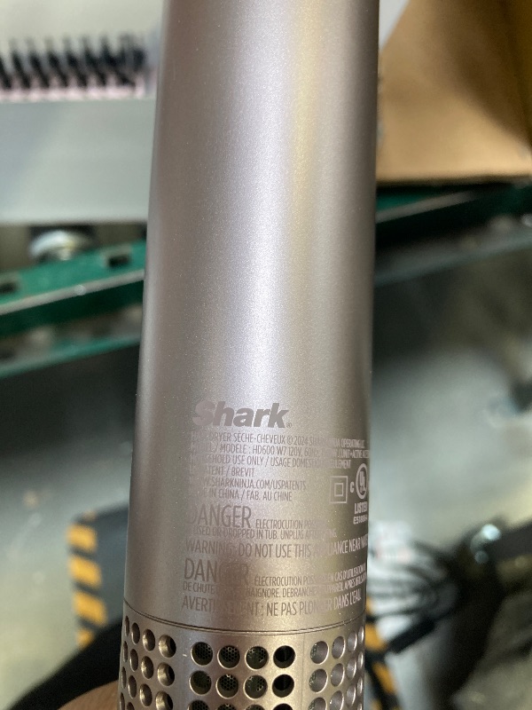 Photo 1 of Shark FlexFusion Hair Straightener & Powerful Hair Dryer with Fusion Hair Brush, Ceramic Air Styler with Auto-Wrap Hair Curlers & Concentrator, Ceramic Plates, Cosmic Blush HD641S