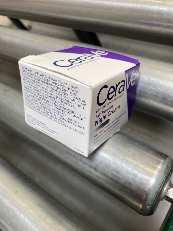 Photo 1 of CeraVe Skin Renewing Night Cream, Niacinamide, Peptide Complex, and Hyaluronic Acid Moisturizer for Face, 1.7 Ounce, Packaging may Vary