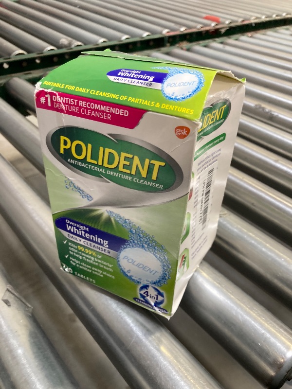 Photo 1 of Polident Overnight Whitening Denture Cleanser Tablets - 120 Count