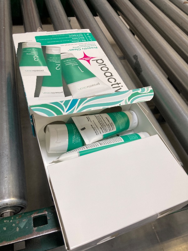Photo 1 of Proactiv Clean 3 Step Acne Routine w/ Pimple Patches- Sulfur Acne Treatment Cleanser, Azelaic Acid Serum, and Facial Moisturizer for Sensitive, Acne-Prone Skin- 30 Day Acne Kit with Pimple Patches