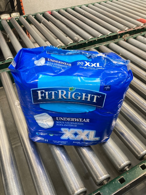 Photo 1 of FitRight Adult Incontinence Underwear, Heavy Absorbency, XX-Large, 68-80 (20 Count)