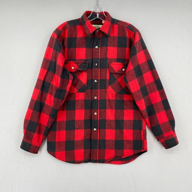 Photo 1 of St Johns Bay Flannel Work Shirt Mens SIZE XXL Red Buffalo Plaid