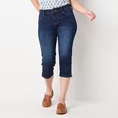 Photo 1 of St. John's Bay Womens Mid Rise Petite Capri Pants | Blue, SIZE 8P