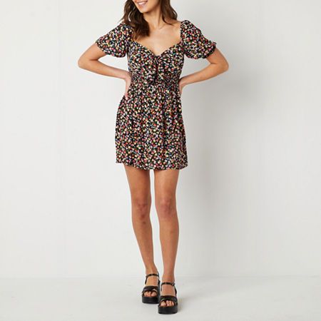 Photo 1 of  Speechless Short Sleeve Babydoll Dress Juniors, X-large, Black 