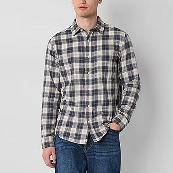 Photo 1 of mutual weave Mens Regular Fit Long Sleeve Plaid Flannel Shirt, SIZE XL