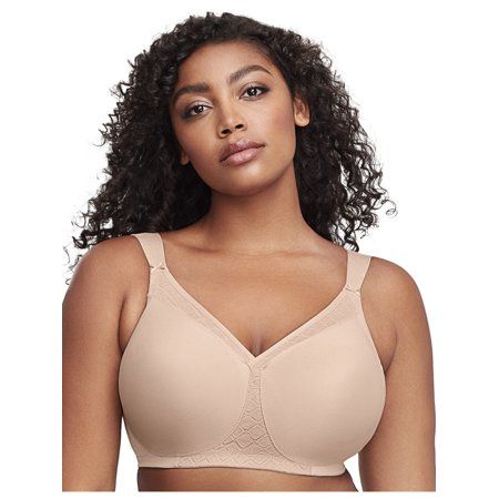 Photo 1 of  Plus Size Women's Full Figure Plus Size Magiclift Seamless T-Shirt Bra Wirefree #1080 Bra by Glamorise in Cafe (Size 38DDD) 