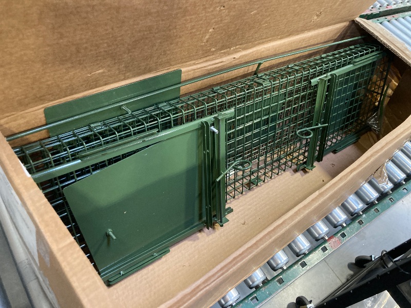 Photo 1 of  40" 2-Door Large Live Animal Traps for Stray Cats up to 17.6 pounds, Raccoons, Squirrel, Skunk, Mole, Groundhog, Armadillo, Rabbit, with Pedal Triggers 