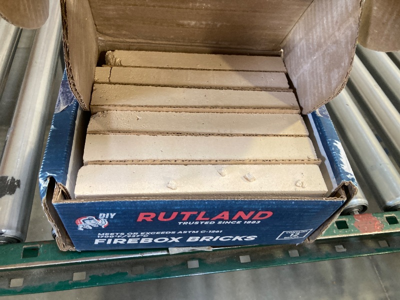 Photo 1 of Rutland Soap Split Fire Bricks, Soap-Sized Firebricks for Fireplace Decoration, Ivory, Case of 12