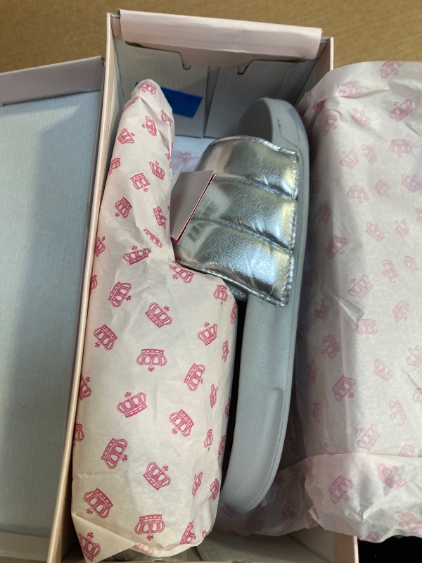 Photo 1 of Size 11--Juicy by Juicy Couture Womens Wow Slide Sandals, 11 Medium, Silver