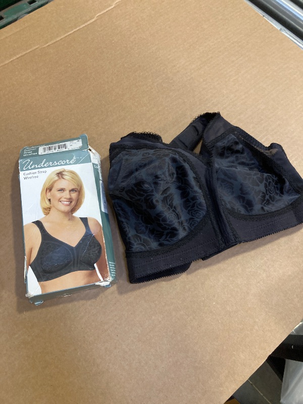 Photo 1 of Size 38C--Underscore Cushion Strap Unlined Wireless Full Coverage Bra 2788, C, Black