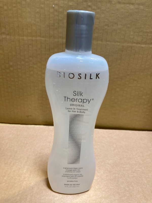 Photo 1 of BioSilk Silk Therapy Original Cure, Reconstructing Treatment For Adding Shine & Helping Prevent Split Ends, Sulfate, Paraben, & Cruelty-Free, 12 Oz