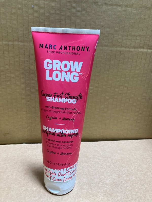 Photo 1 of Marc Anthony Strengthening Biotin Shampoo, Grow Long Anti-Frizz, Anti-Breakage & Nourishing Formula For Split Ends - Vitamin E, Caffeine & Ginseng for Dry & Damaged Hair