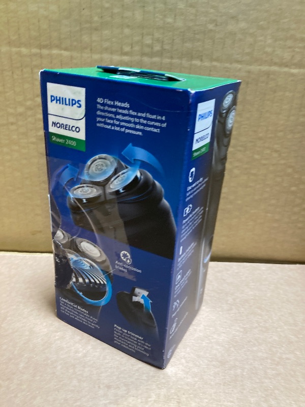 Photo 1 of Philips Norelco Shaver 2400 Series, Wet and Dry Electric Shaver, Pop-up Trimmer, P-Cap, Deep Black, Model X3001/90