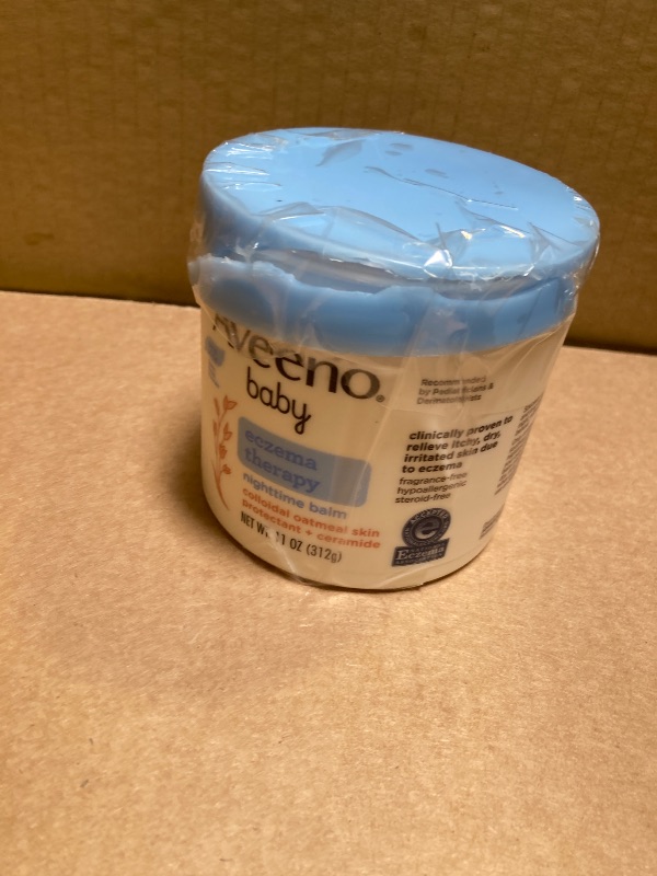 Photo 1 of Aveeno Baby Eczema Therapy Night-Time Balm 11 Ounce Jar (325ml) 