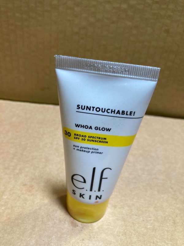 Photo 1 of e.l.f. SKIN Suntouchable Whoa Glow SPF 30, Sunscreen & Makeup Primer For A Glowy Finish, Made With Hyaluronic Acid, Vegan & Cruelty-Free, Packaging May Vary, Sunlight