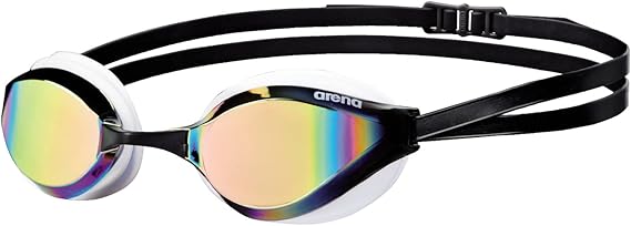 Photo 1 of ARENA Unisex Python Racing Swim Goggles for Men and Women Anti-Fog No Leak Max Comfort Dual Strap, Mirror/Non-Mirror Lens
