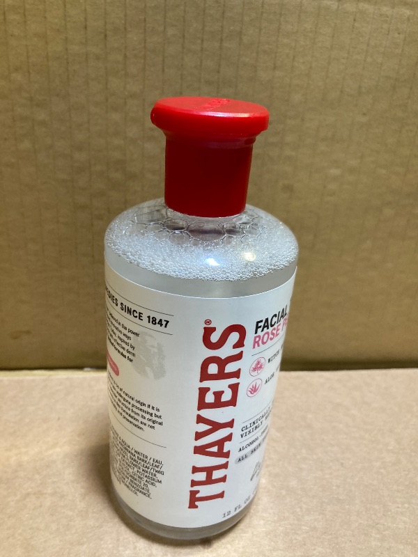 Photo 1 of Thayers Alcohol-Free Rose Petal Witch Hazel Facial Toner for Glowing Skin, Soothing, Hydrating, Refreshing Toner for All Skin Types, 12oz (Packaging May Vary)