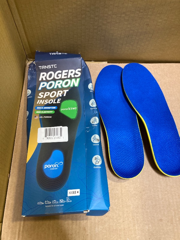 Photo 1 of Professional Sport Insoles with Medium Arch Support and Shock Absorption for Plantar Fasciitis and Flat Feet Pain Relief in Men and Women, Orthotics Shoe Insert, Breathable & Anti-Slip, Blue, M