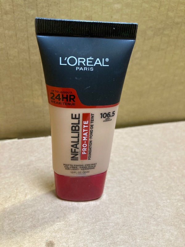 Photo 1 of L'Oreal Paris Cosmetics Makeup Infallible Pro-Matte Liquid Longwear Foundation, Shell, 1 fl oz.