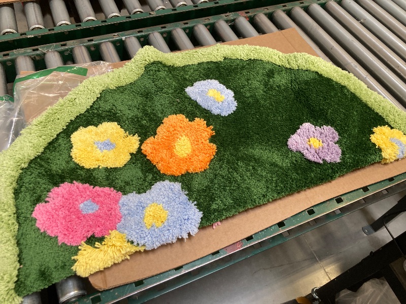 Photo 1 of Moss Rug, Green Moss Bathroom Mat,Non-Slip 3D Moss Carpet, Washable Water Absorbent, Soft Moss Carpet Bed for Bathroom Bedroom Kitchen Living Room, 40 INCH ROUND