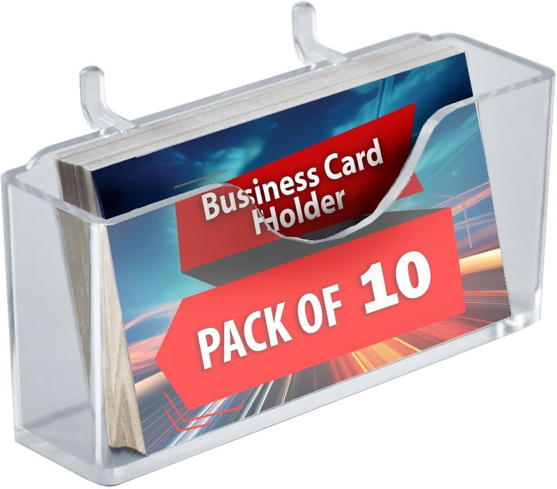 Photo 1 of  Azar Displays 252008 Business Card Holder for Pegboard/Slatwall (10 Pack) 