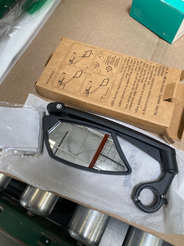 Photo 1 of BriskMore Handlebar Bike Mirror, Scratch Resistant Glass Lens, Ajustable And Rotatable Safe Rearview Bicycle Mirror for Left Side BT-016L